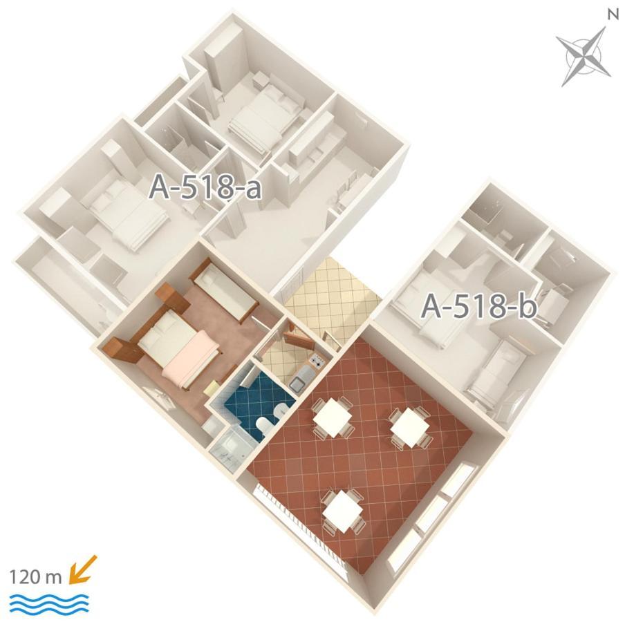 Apartments By The Sea Podgora, Makarska - 518 المظهر الخارجي الصورة